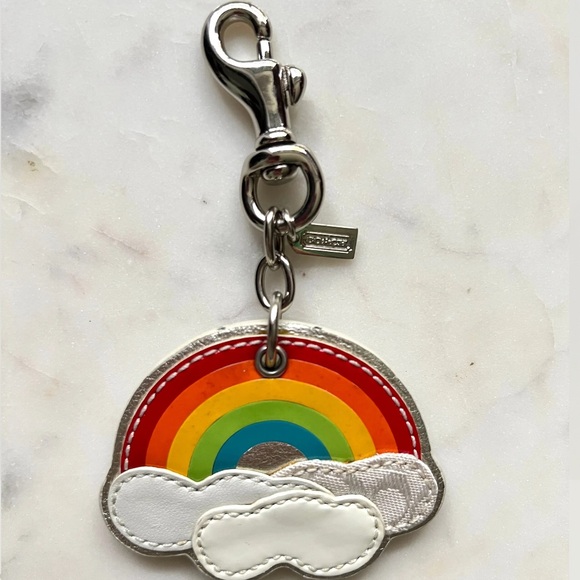 Coach Rainbow Metallic Bag Charm Keychain - Picture 1 of 2